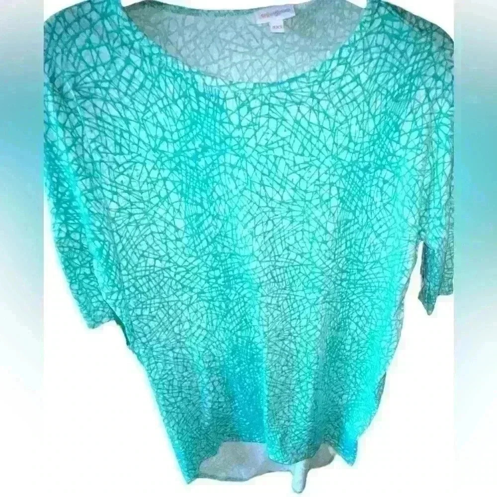 Lularoe‎ XXS turquoise two-tone IRMA tunic. NWT.